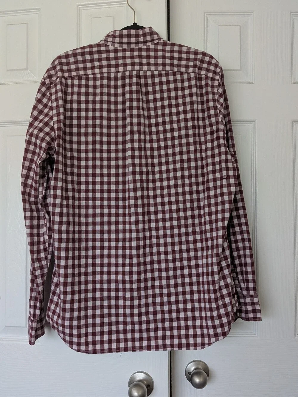 Bundle Of 2 J Crew Button-Down Plaid Shirts - Gray & Burgundy (Men)